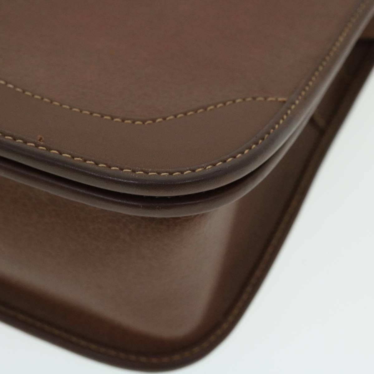 GUCCI Shoulder Bag Leather Brown bs7660