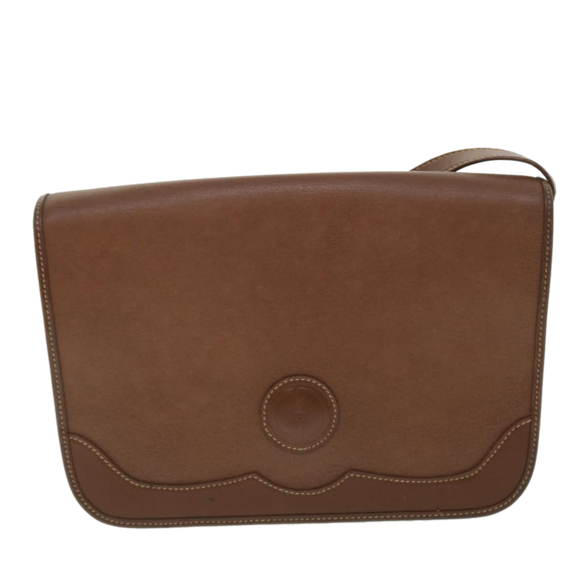 GUCCI Shoulder Bag Leather Brown bs7660