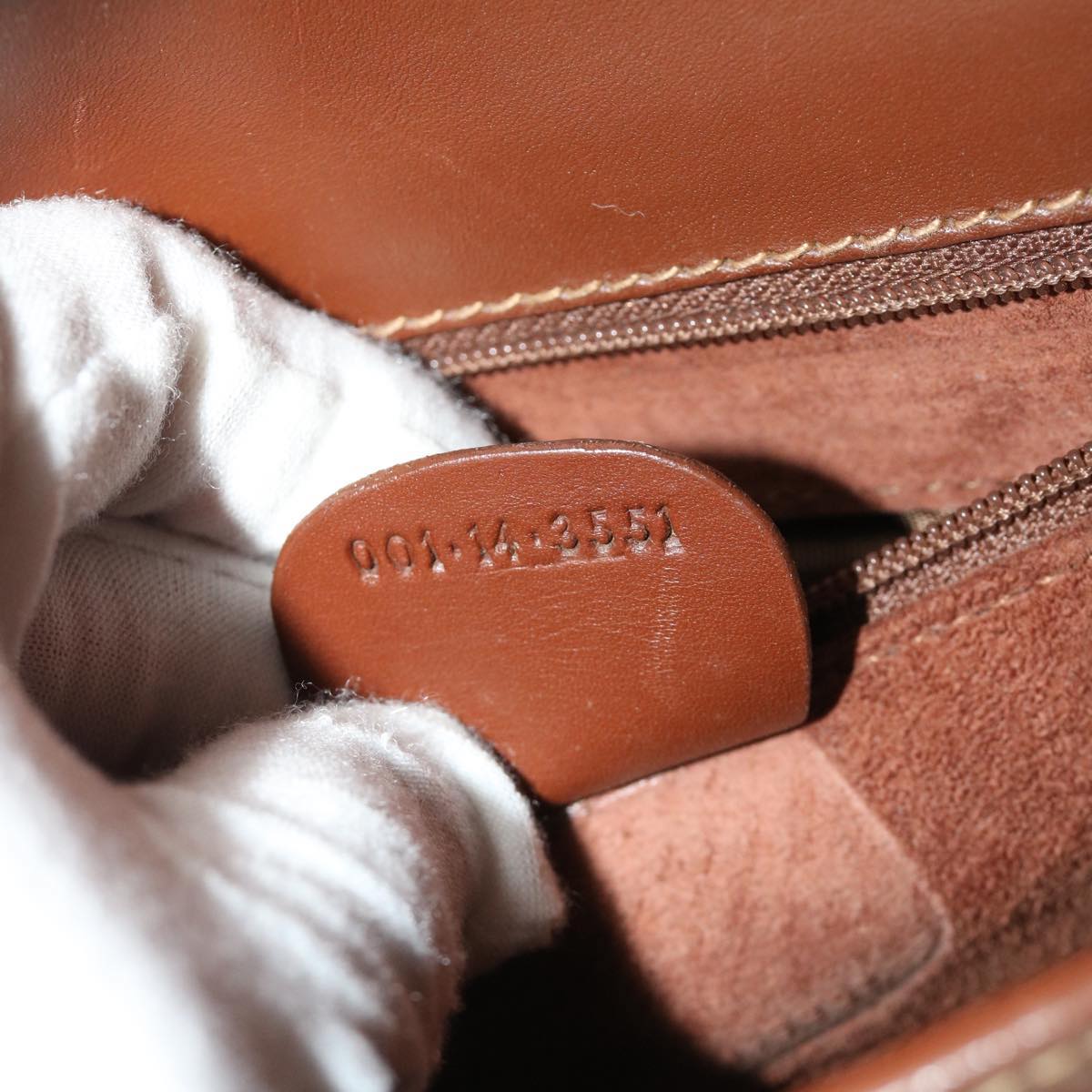 GUCCI Shoulder Bag Leather Brown bs7660