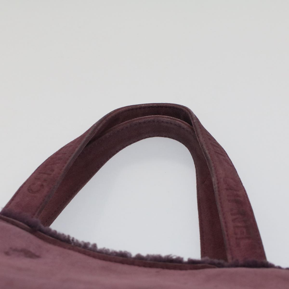 CHANEL Hand Bag Mouton Purple CC bs7682