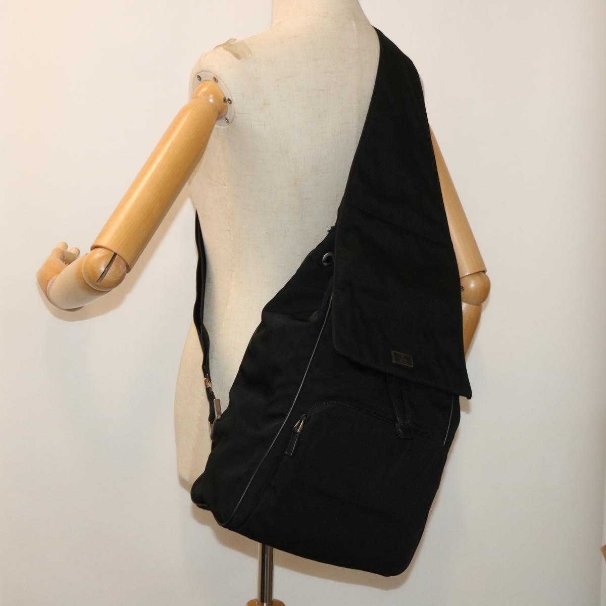 GUCCI Shoulder Bag Nylon Black 019 0325 002113 bs7815