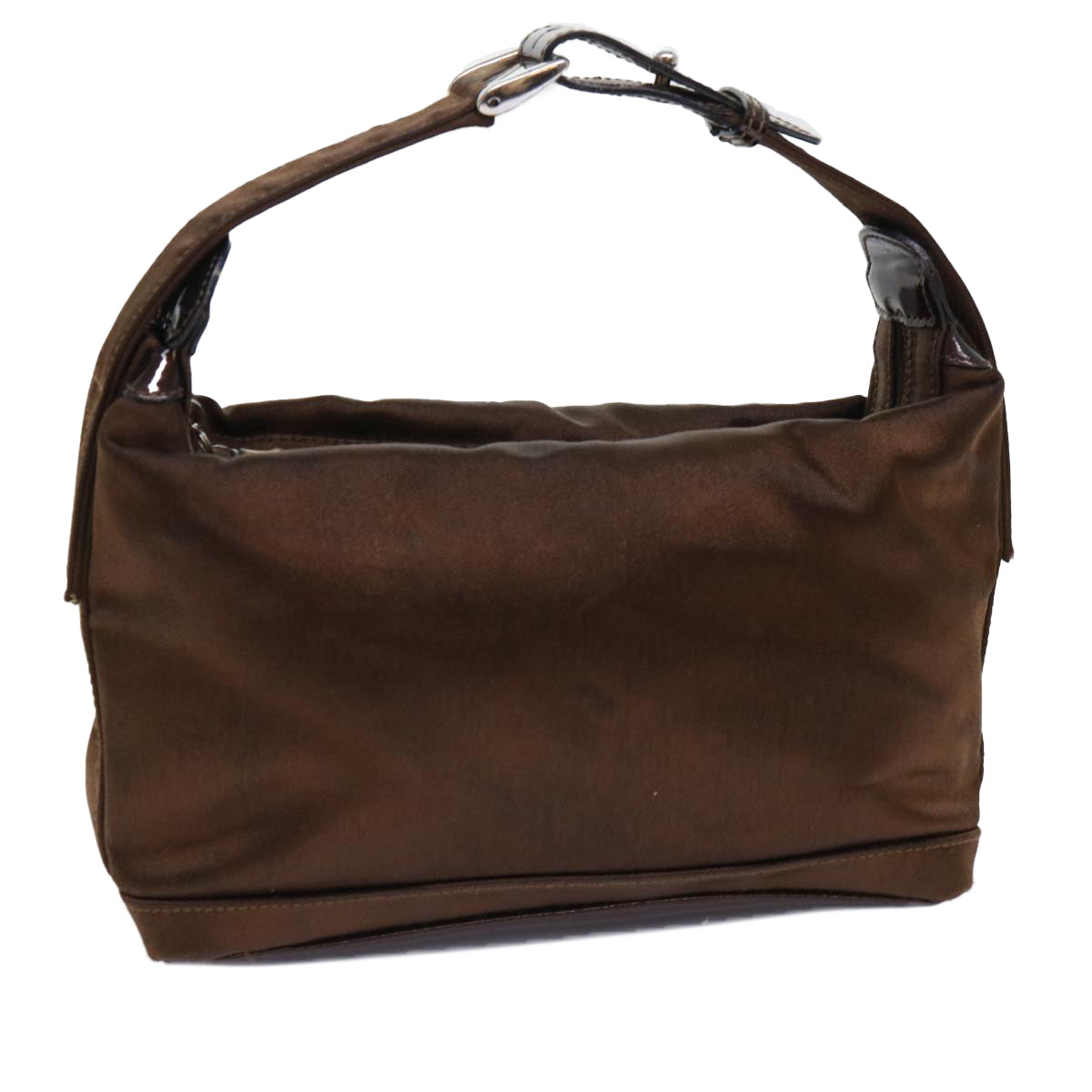 GUCCI Bamboo Hand Bag Nylon Brown bs7822