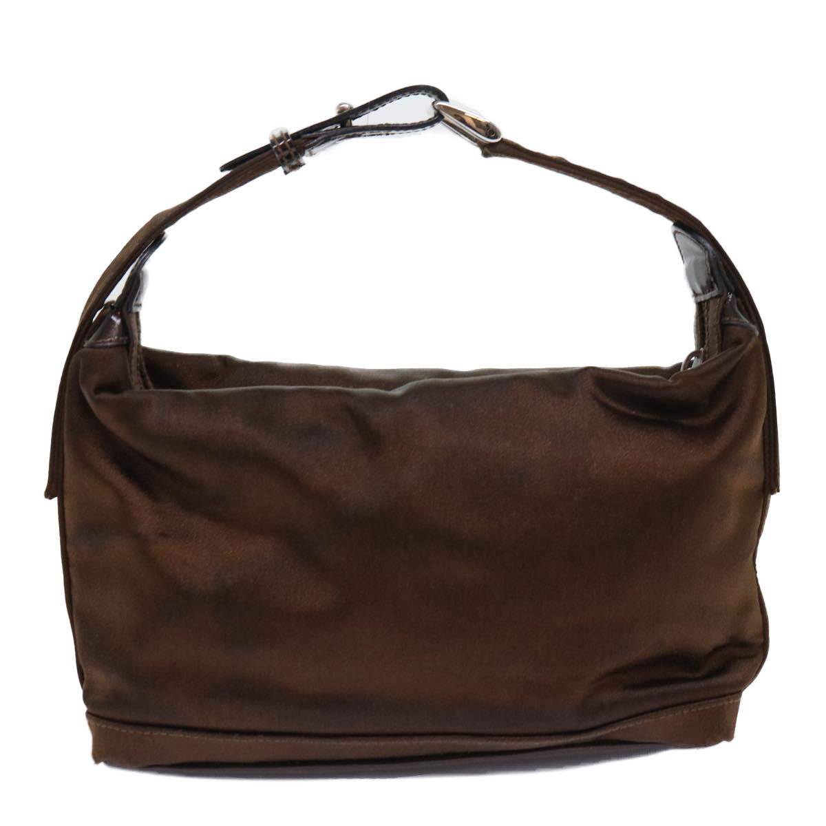 GUCCI Bamboo Hand Bag Nylon Brown bs7822