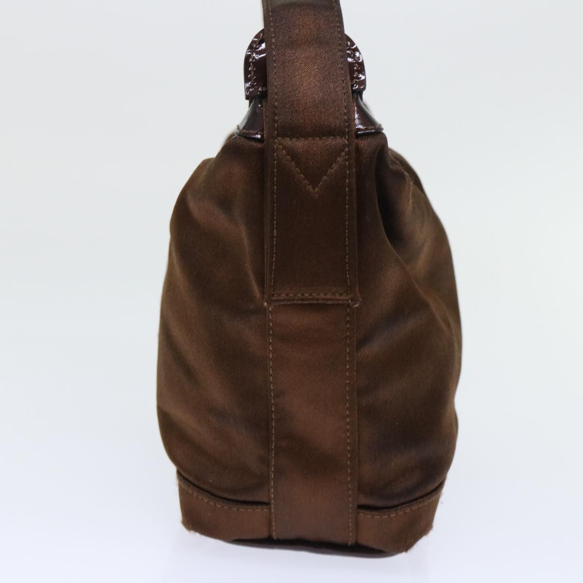 GUCCI Bamboo Hand Bag Nylon Brown bs7822