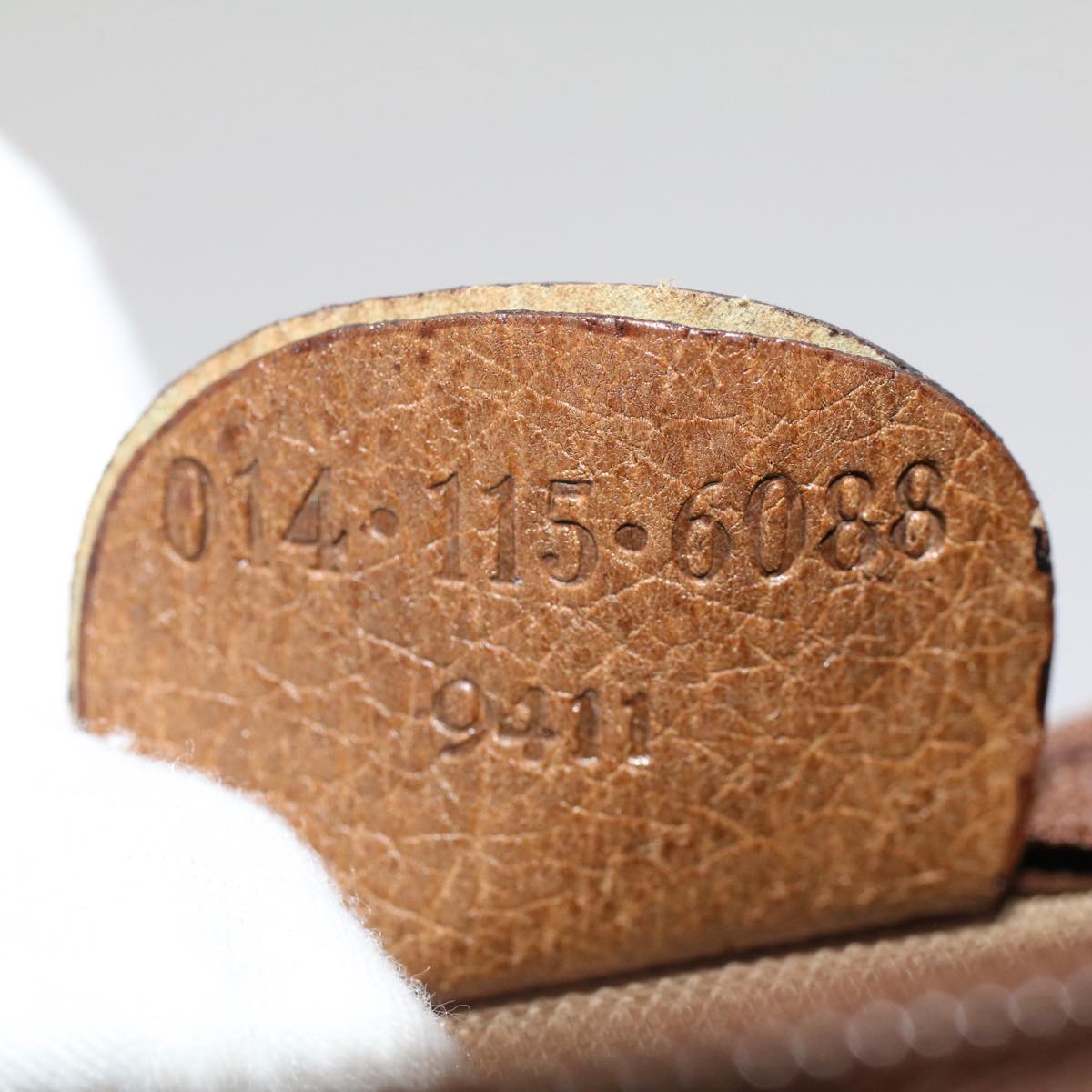 GUCCI GG Canvas Pouch PVC Leather Beige bs7874
