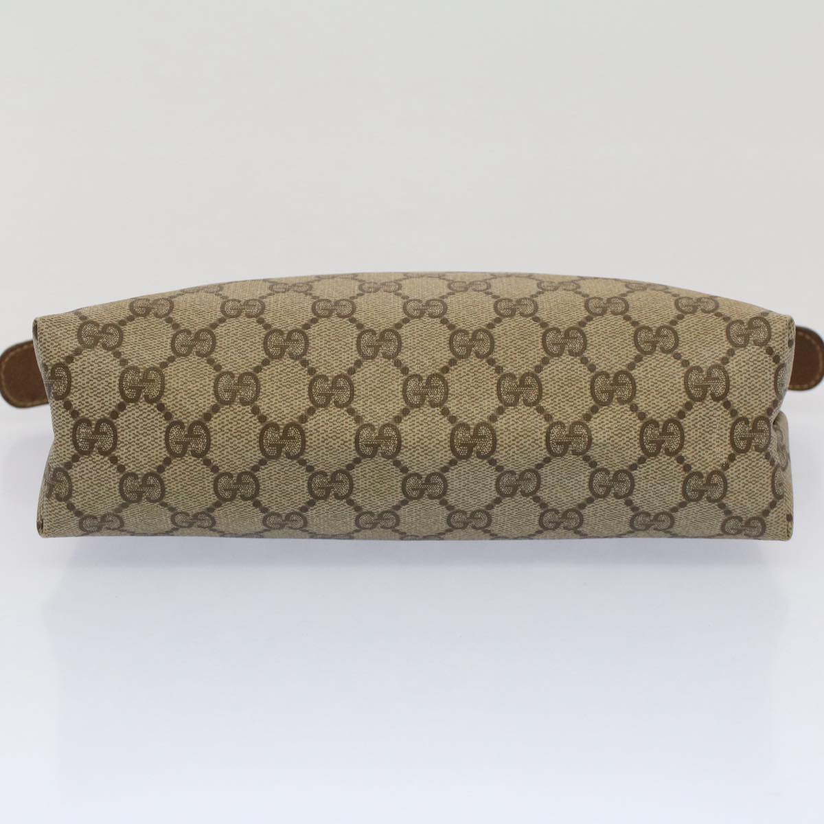 GUCCI GG Canvas Pouch PVC Leather Beige bs7874
