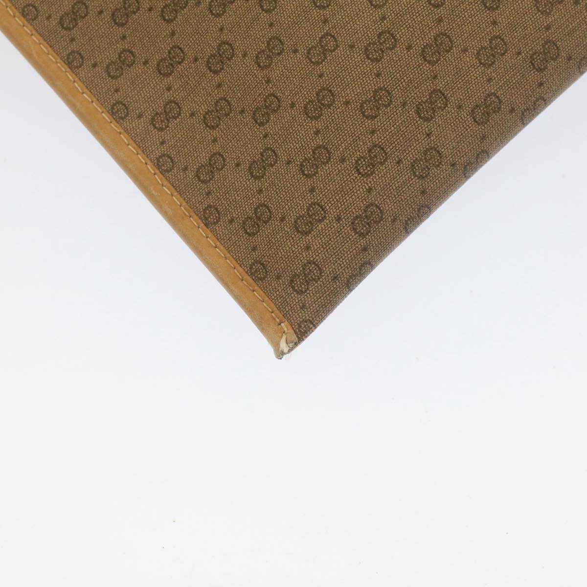 GUCCI Micro GG Canvas Business Bag PVC Leather Beige bs7876