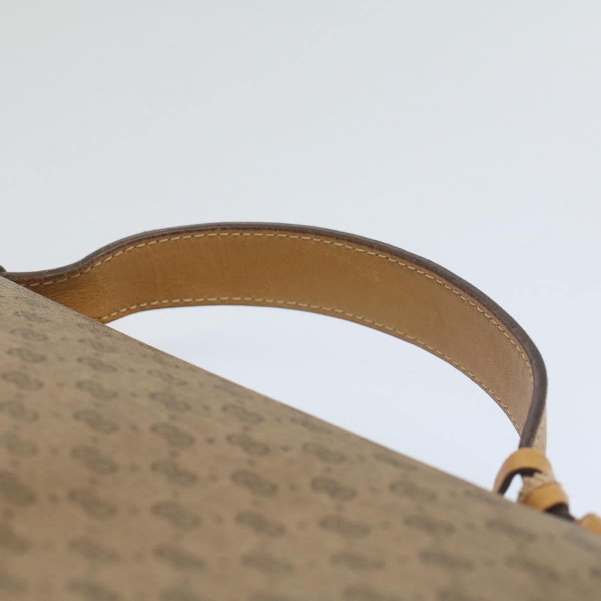 GUCCI Micro GG Canvas Business Bag PVC Leather Beige bs7876