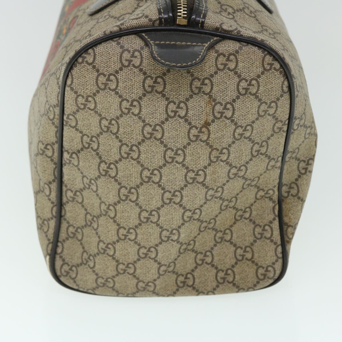 GUCCI GG Canvas Hand Bag PVC Leather Patent 2Set Beige bs7882
