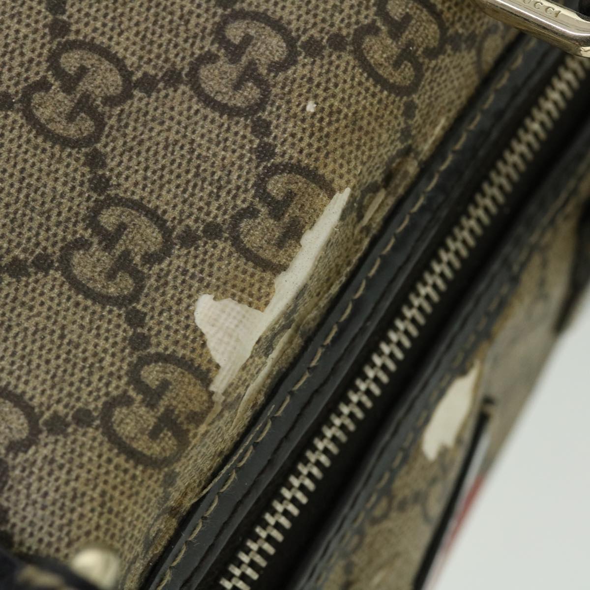 GUCCI GG Canvas Hand Bag PVC Leather Patent 2Set Beige bs7882