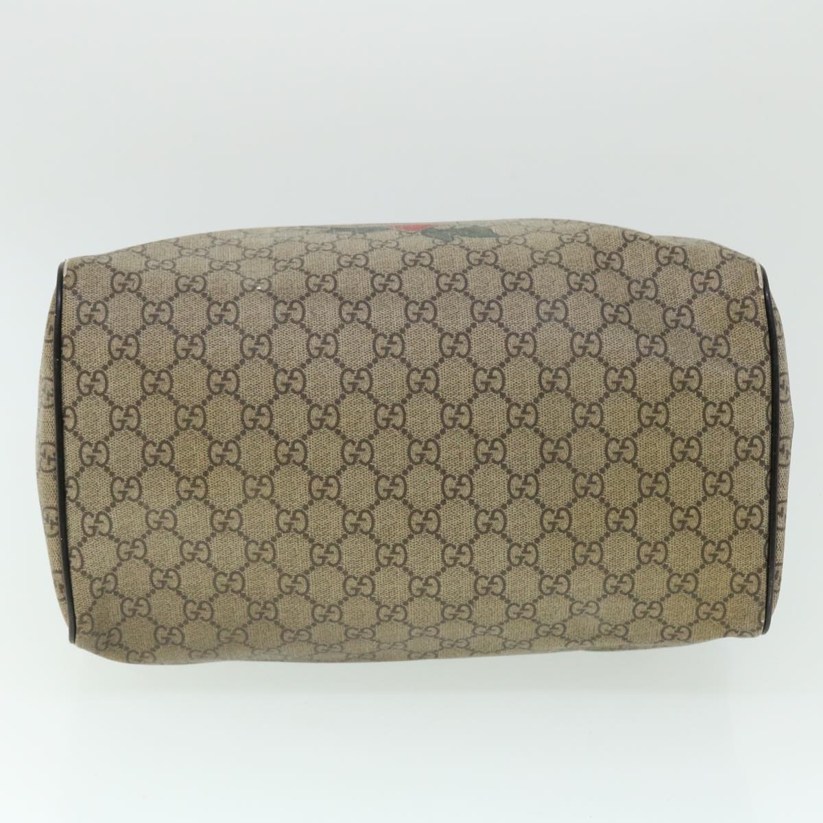 GUCCI GG Canvas Hand Bag PVC Leather Patent 2Set Beige bs7882