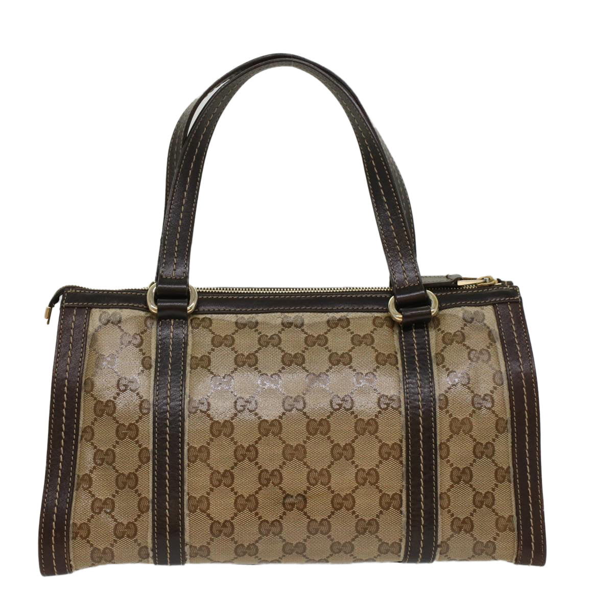 GUCCI GG Crystal Shoulder Bag Leather Beige 181490 bs7916