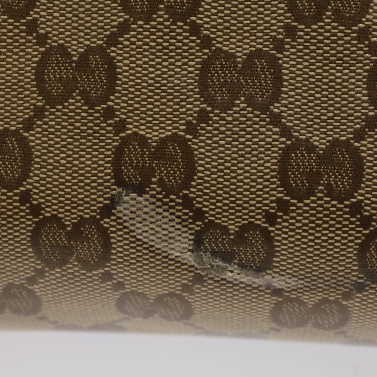 GUCCI GG Crystal Shoulder Bag Leather Beige 181490 bs7916