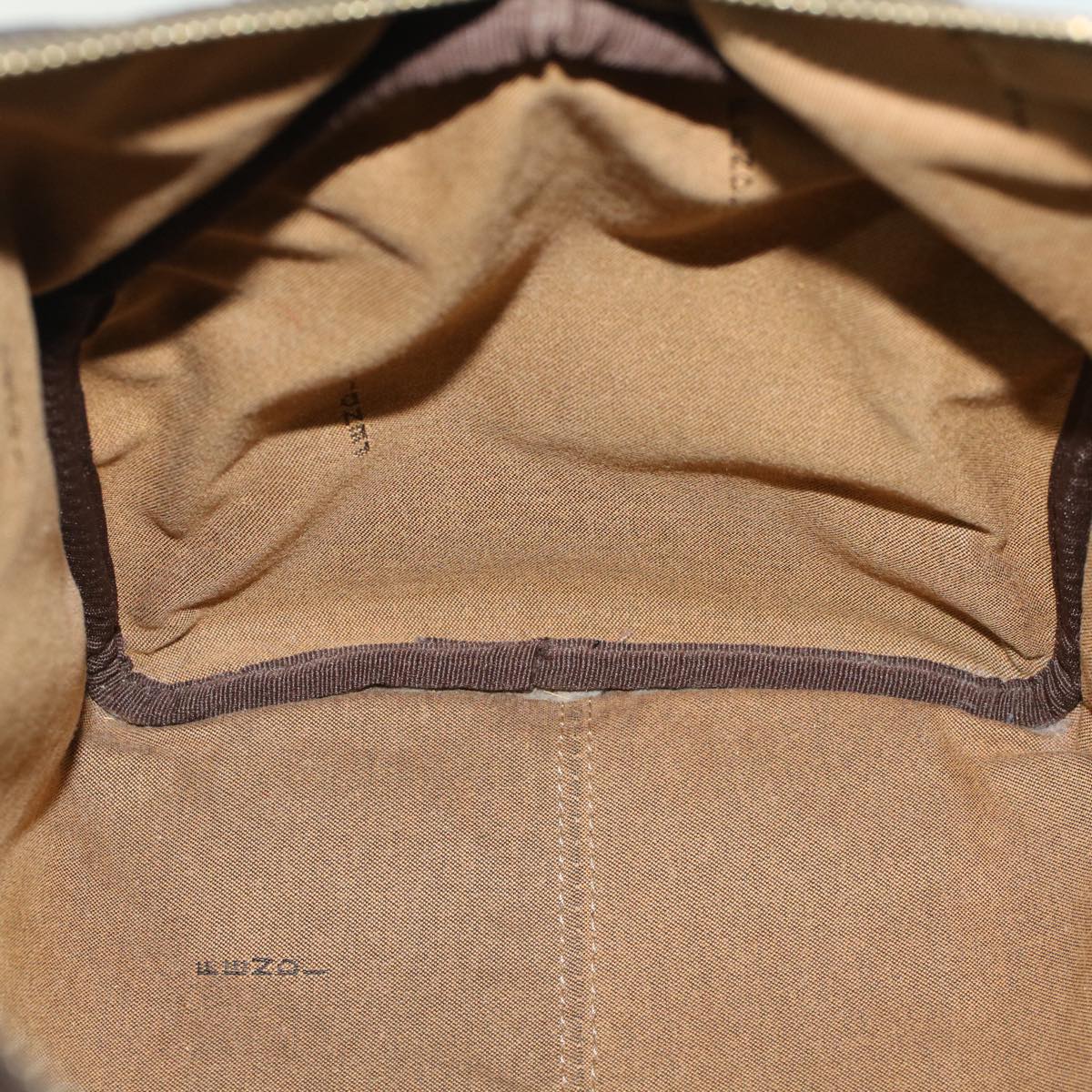 FENDI Zucca Canvas Boston Bag Leather Black Brown bs7951