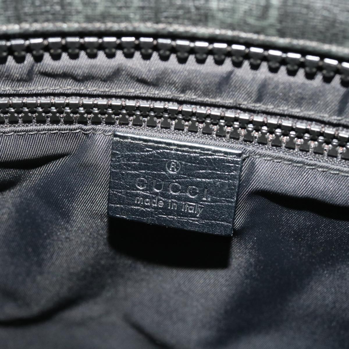 GUCCI GG Canvas Tote Bag PVC Leather 2way Black 162163 bs7983