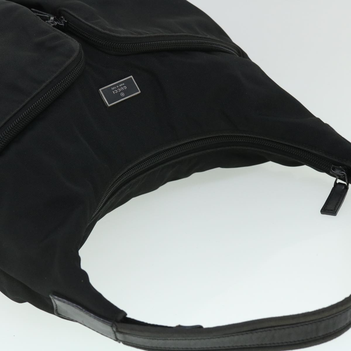 GUCCI Shoulder Bag Canvas Black bs7984