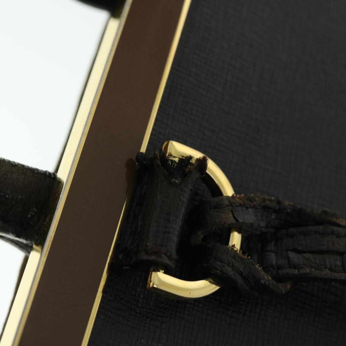 FENDI Hand Bag Leather PVC Leather Brown bs8008