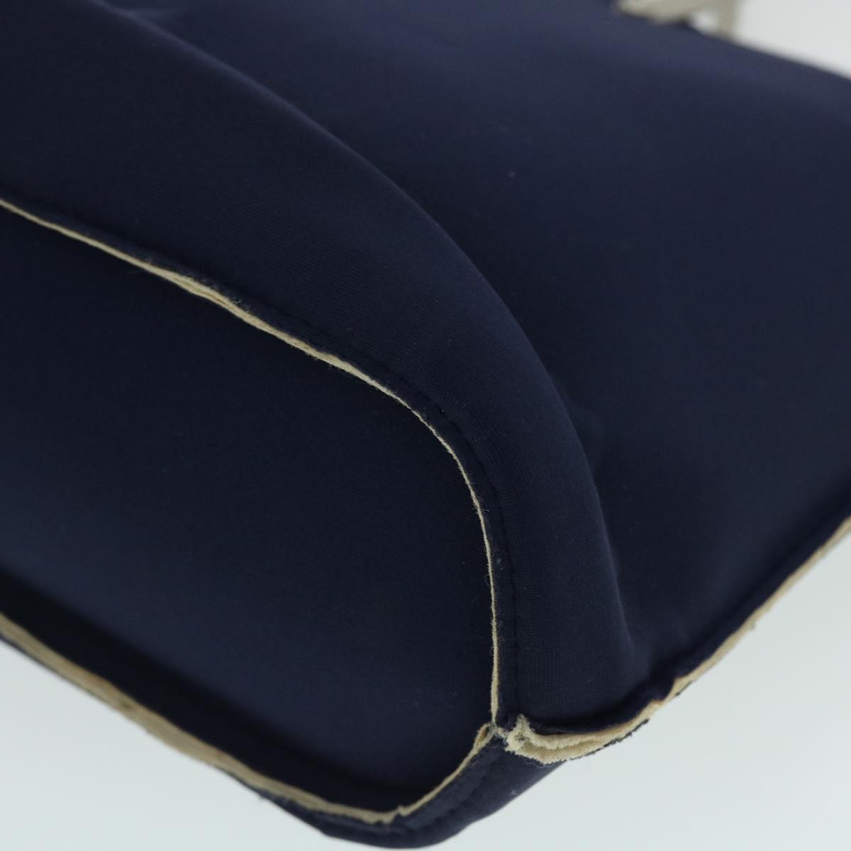 CHANEL Hand Bag Canvas Navy CC bs8016