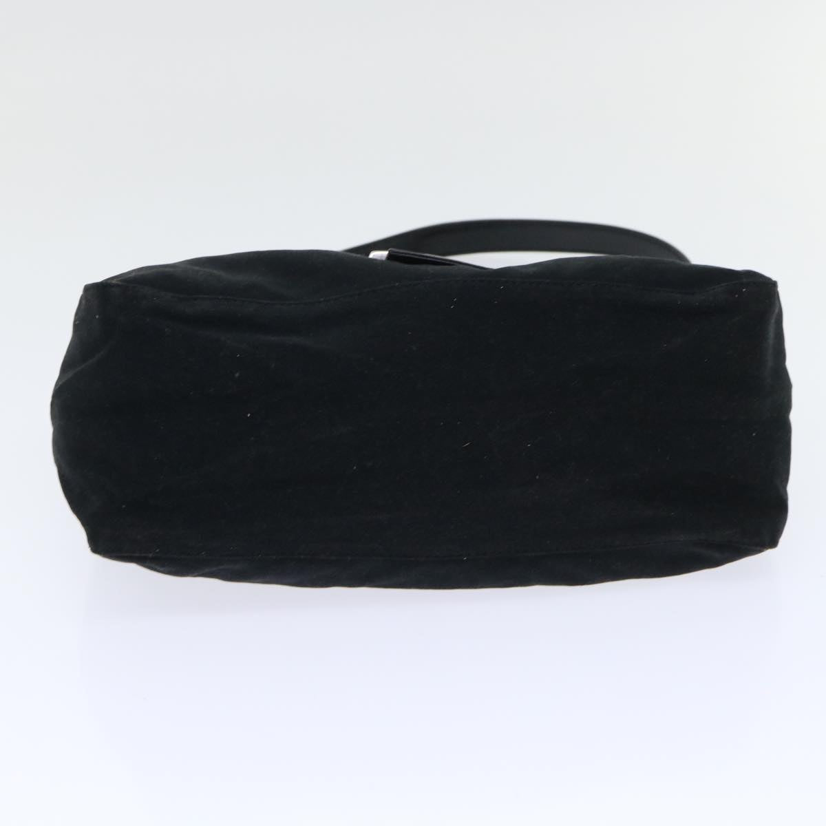 FENDI Mamma Baguette Shoulder Bag Nylon Leather Black bs8028