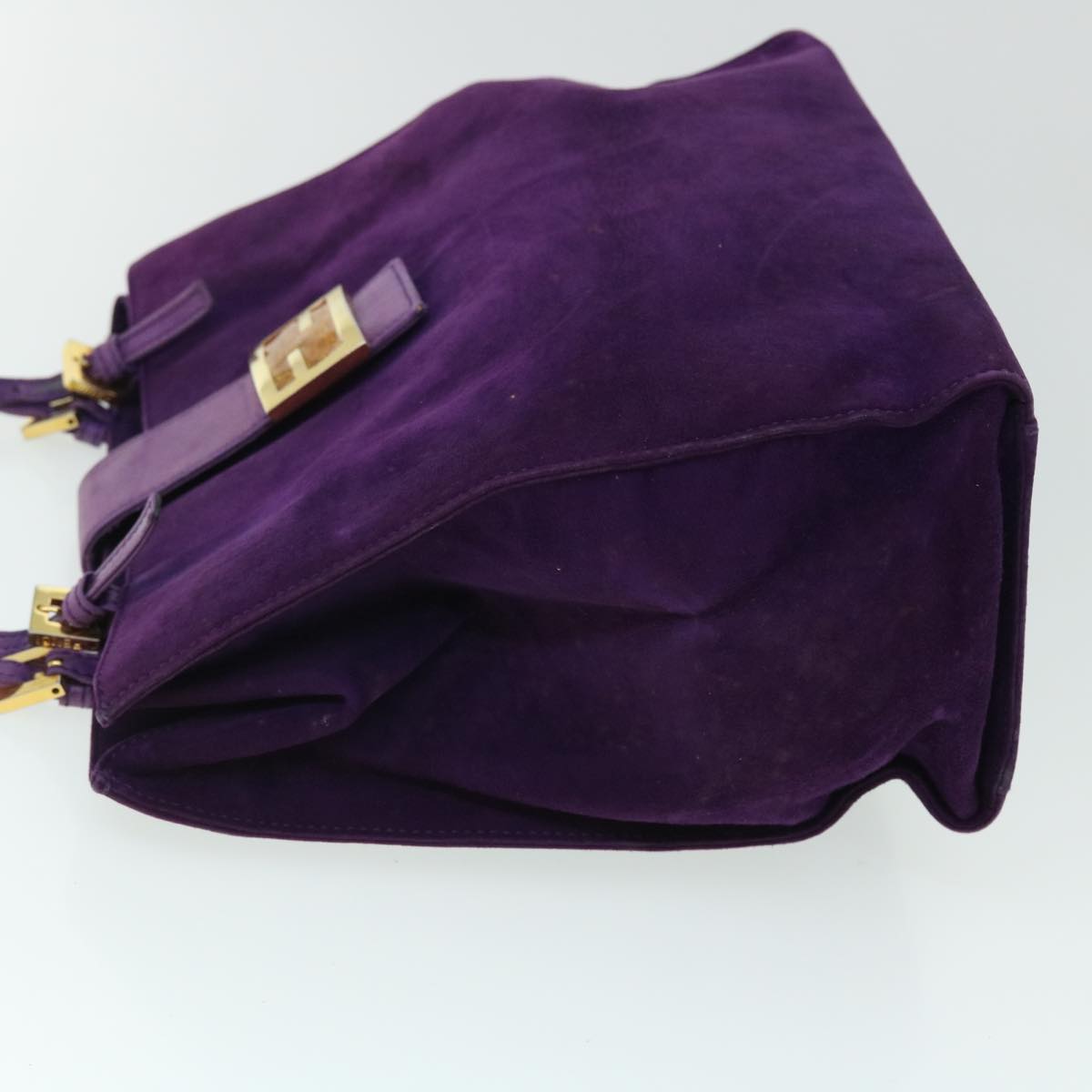 FENDI Shoulder Bag Suede Purple bs8035