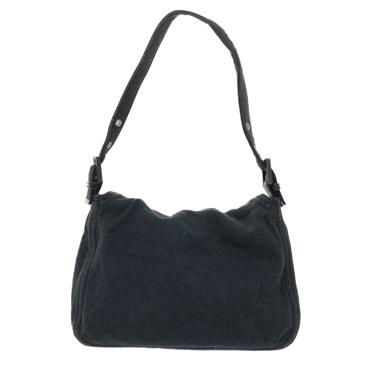 FENDI Mamma Baguette Shoulder Bag Cotton Gray 2305 26426 099 bs8040