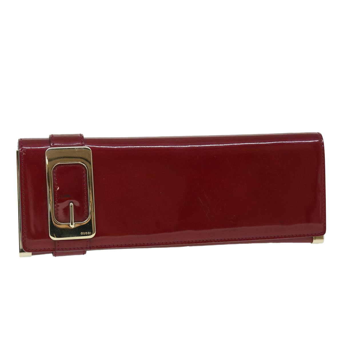 GUCCI Clutch Bag Patent leather Red bs8074