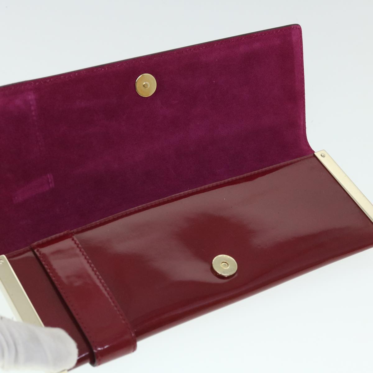 GUCCI Clutch Bag Patent leather Red bs8074
