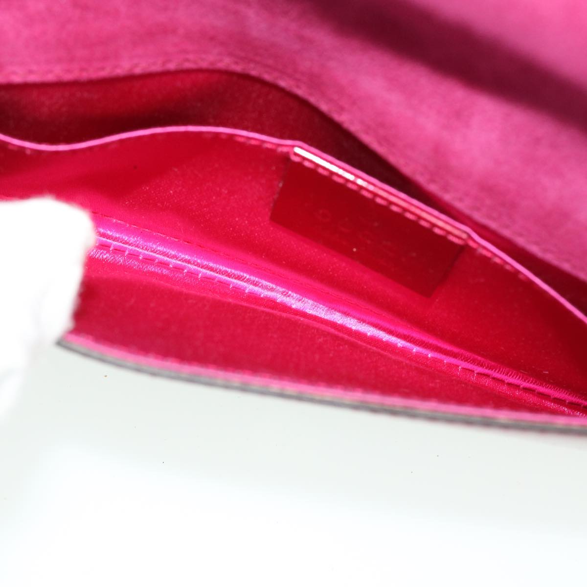 GUCCI Clutch Bag Patent leather Red bs8074