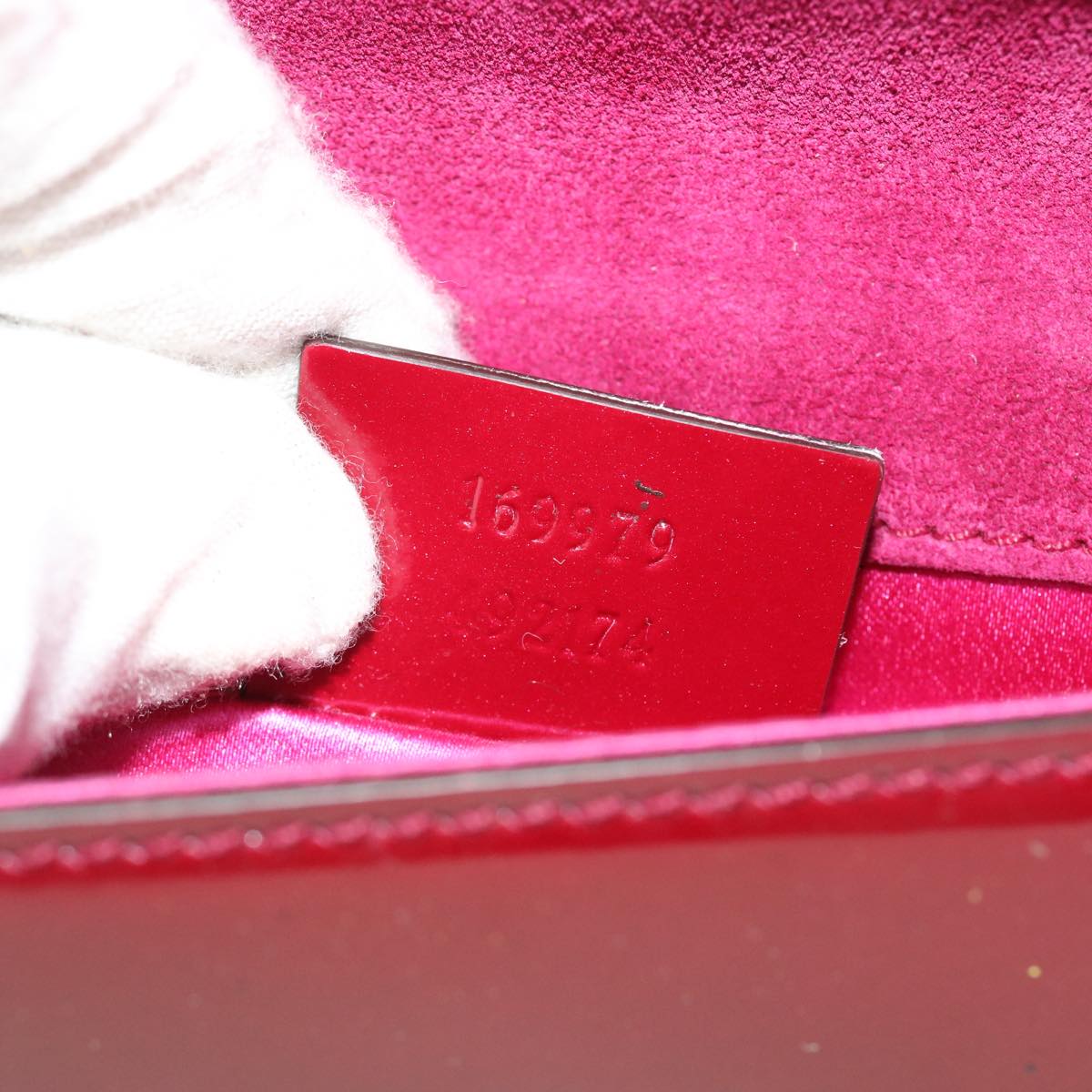 GUCCI Clutch Bag Patent leather Red bs8074