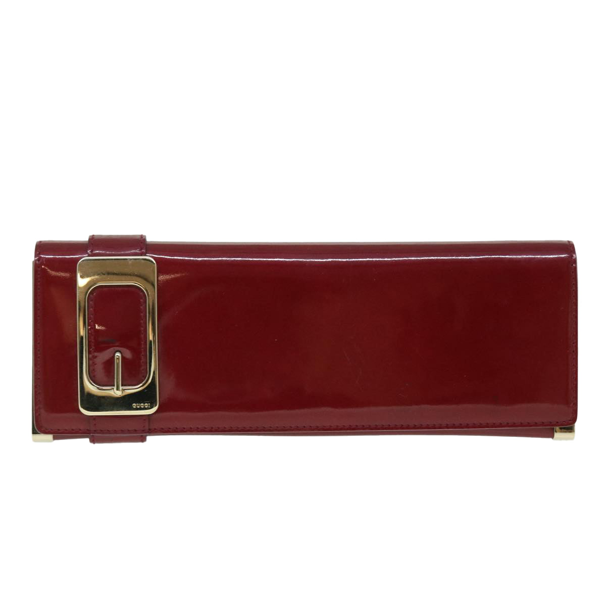 GUCCI Clutch Bag Patent leather Red bs8074