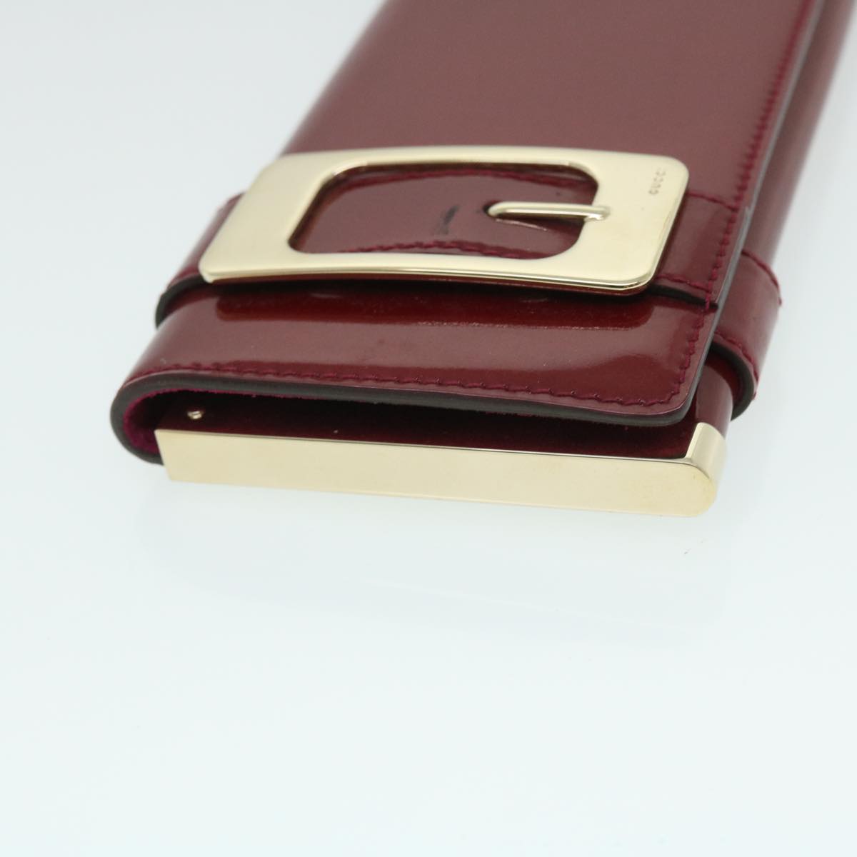 GUCCI Clutch Bag Patent leather Red bs8074