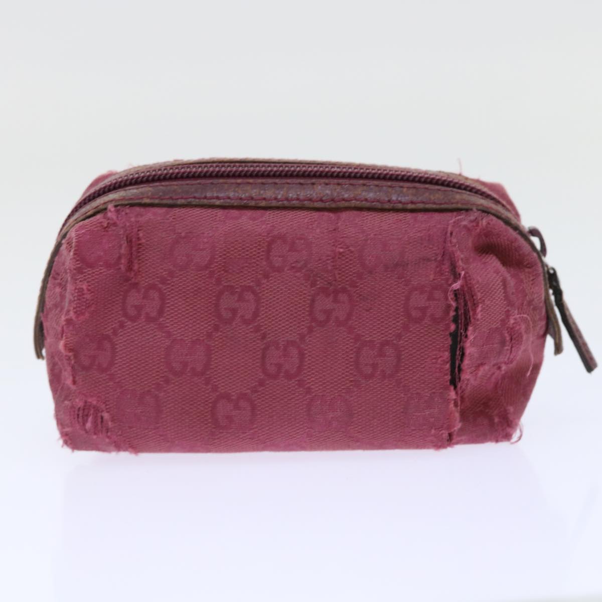 GUCCI GG Canvas Jackie Pouch Wallet Leather 4Set Beige Pink Brown bs8075