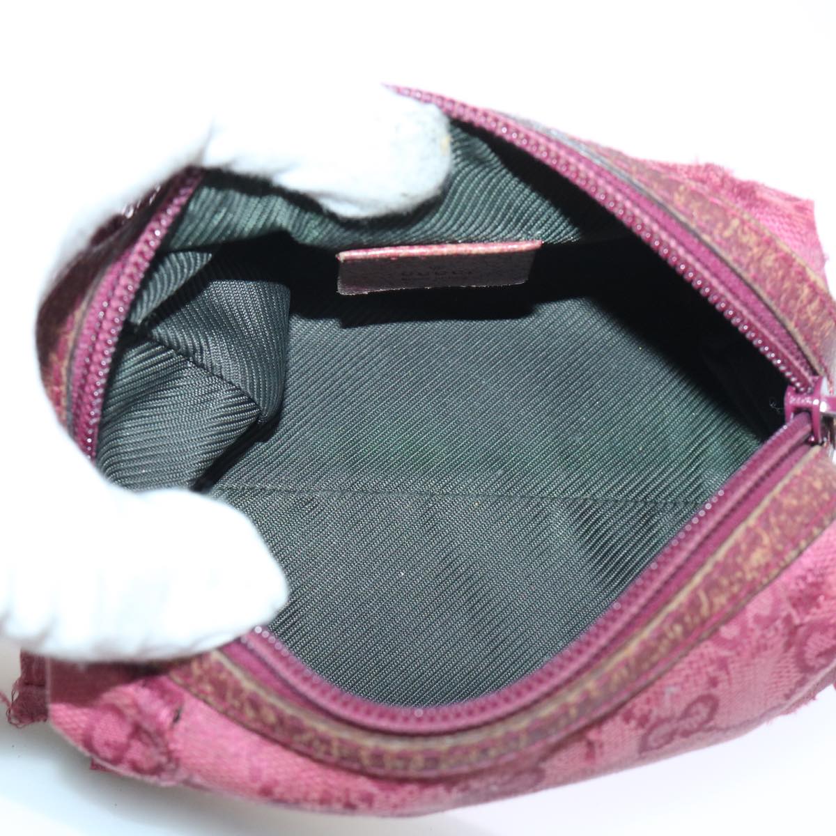 GUCCI GG Canvas Jackie Pouch Wallet Leather 4Set Beige Pink Brown bs8075