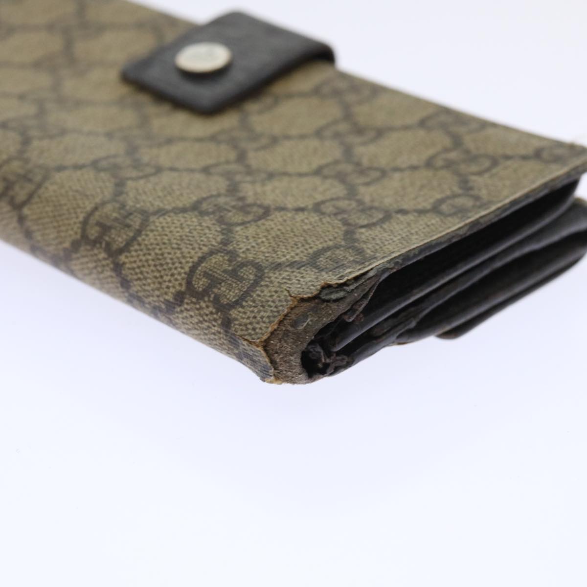 GUCCI GG Canvas Jackie Pouch Wallet Leather 4Set Beige Pink Brown bs8075