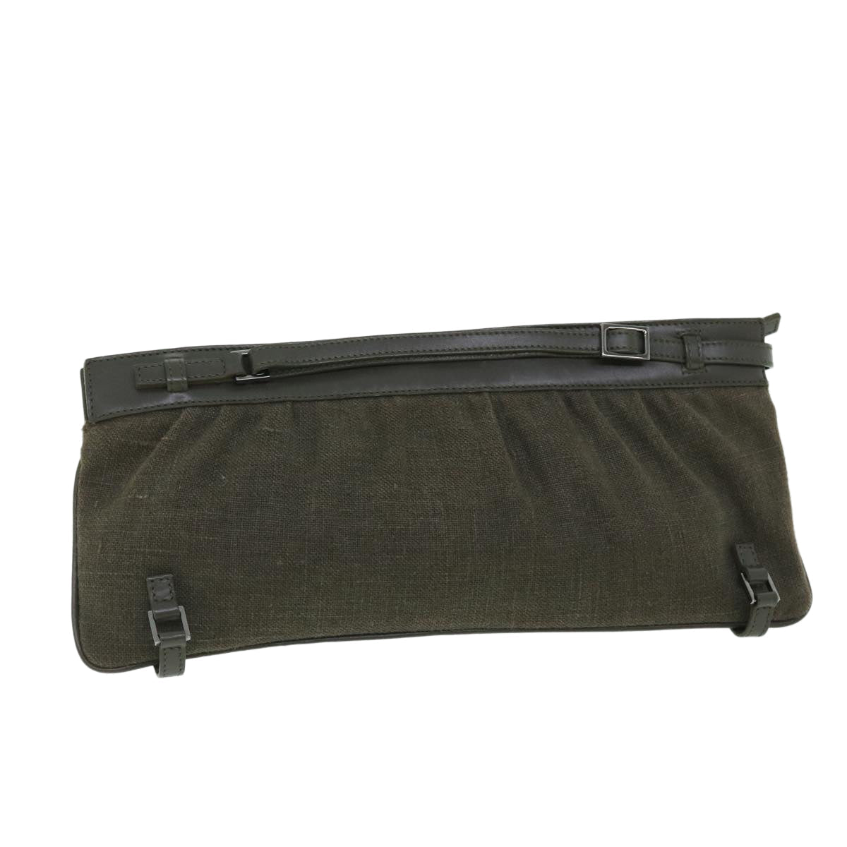 GUCCI Clutch Bag Canvas Gray bs8085