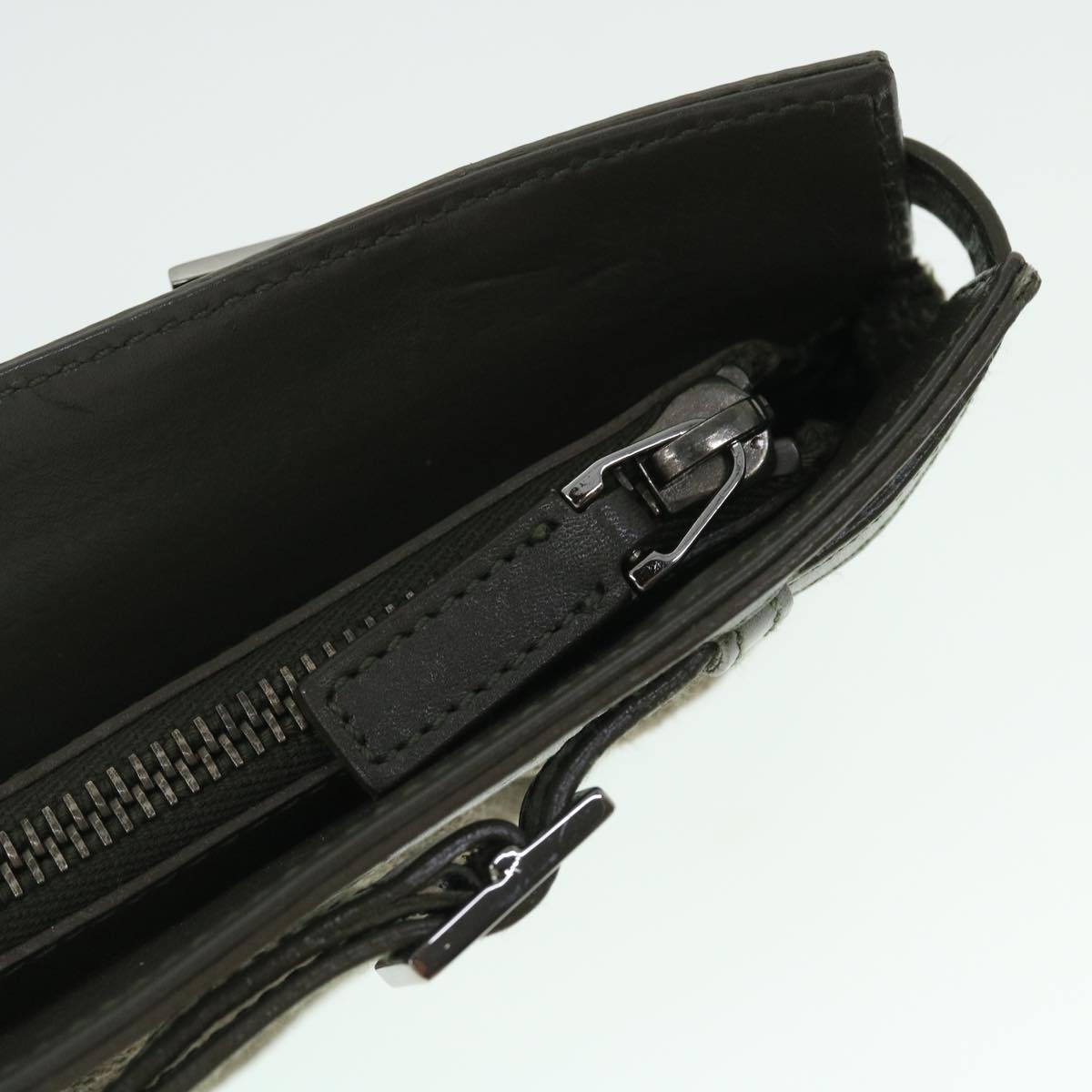 GUCCI Clutch Bag Canvas Gray bs8085