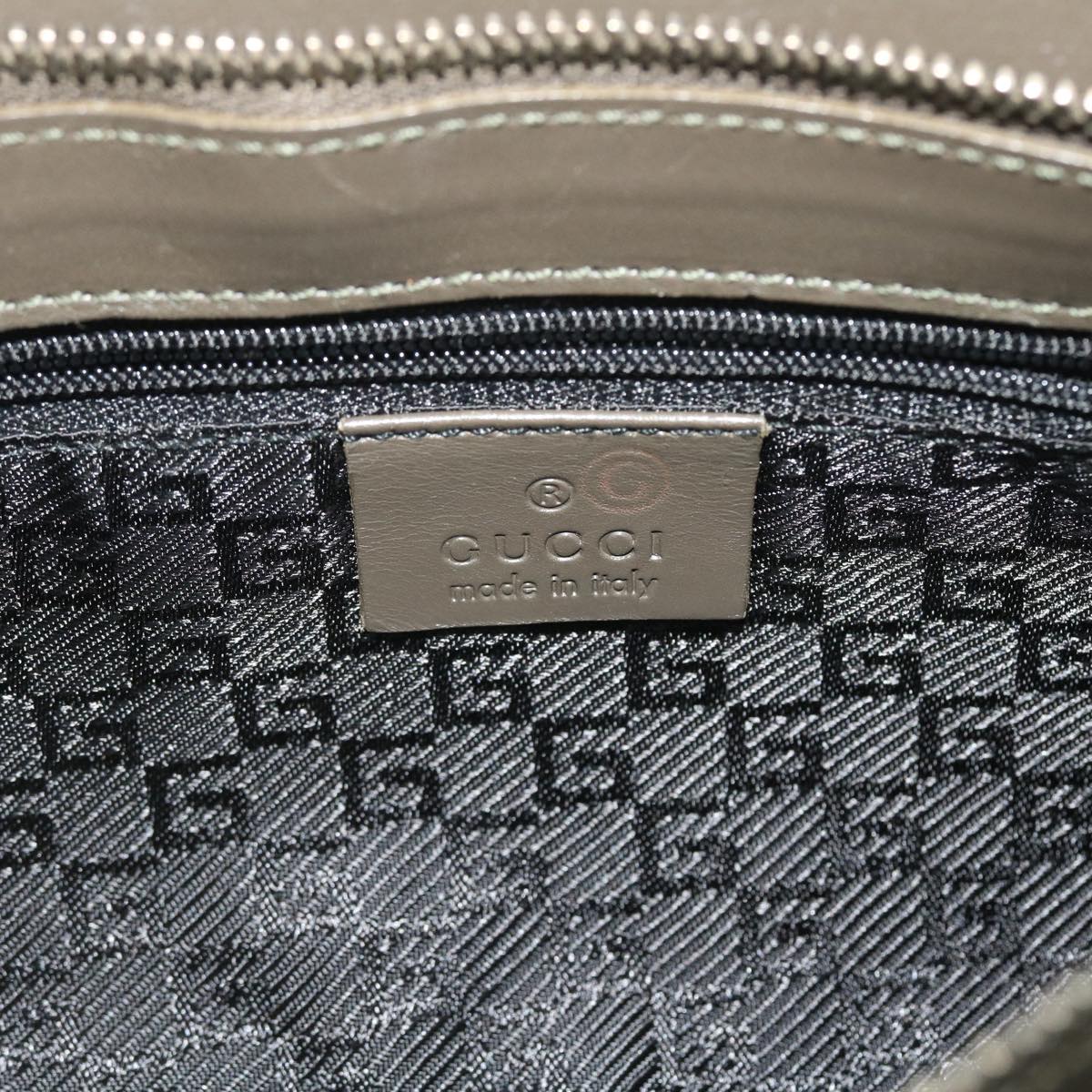 GUCCI Clutch Bag Canvas Gray bs8085