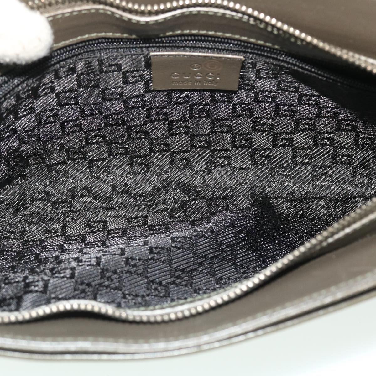 GUCCI Clutch Bag Canvas Gray bs8085