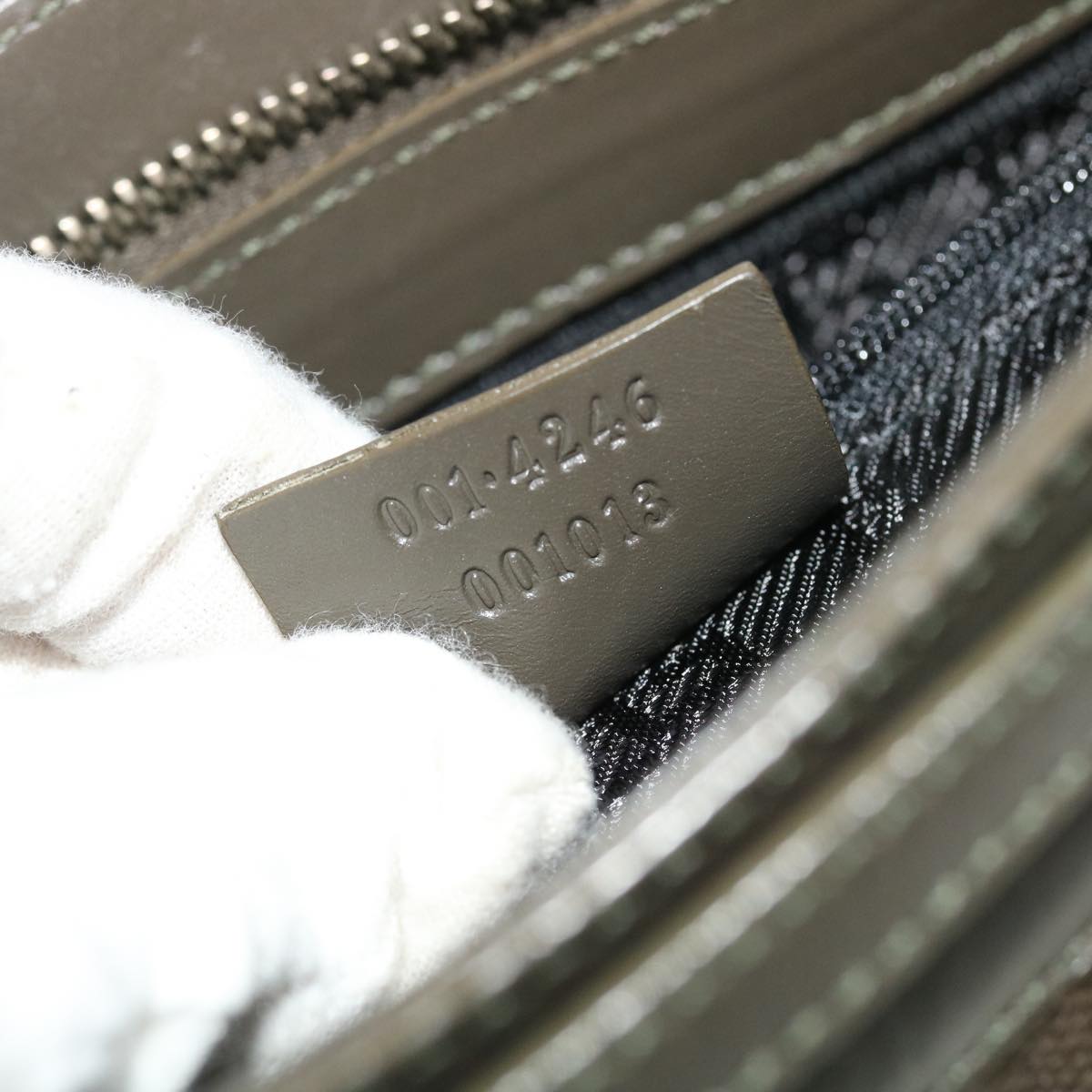 GUCCI Clutch Bag Canvas Gray bs8085