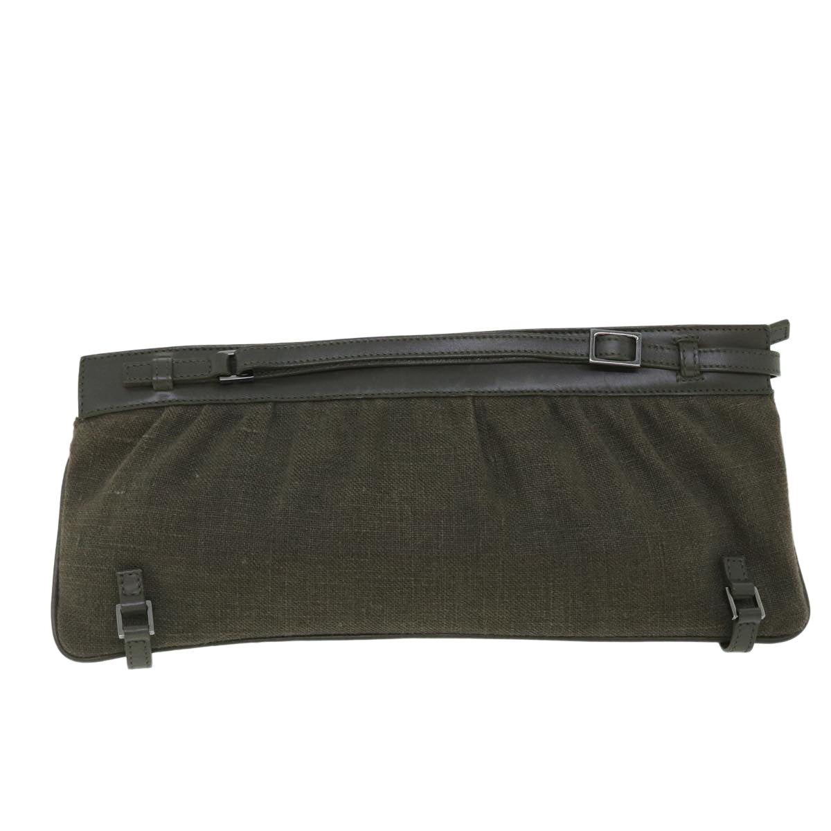 GUCCI Clutch Bag Canvas Gray bs8085