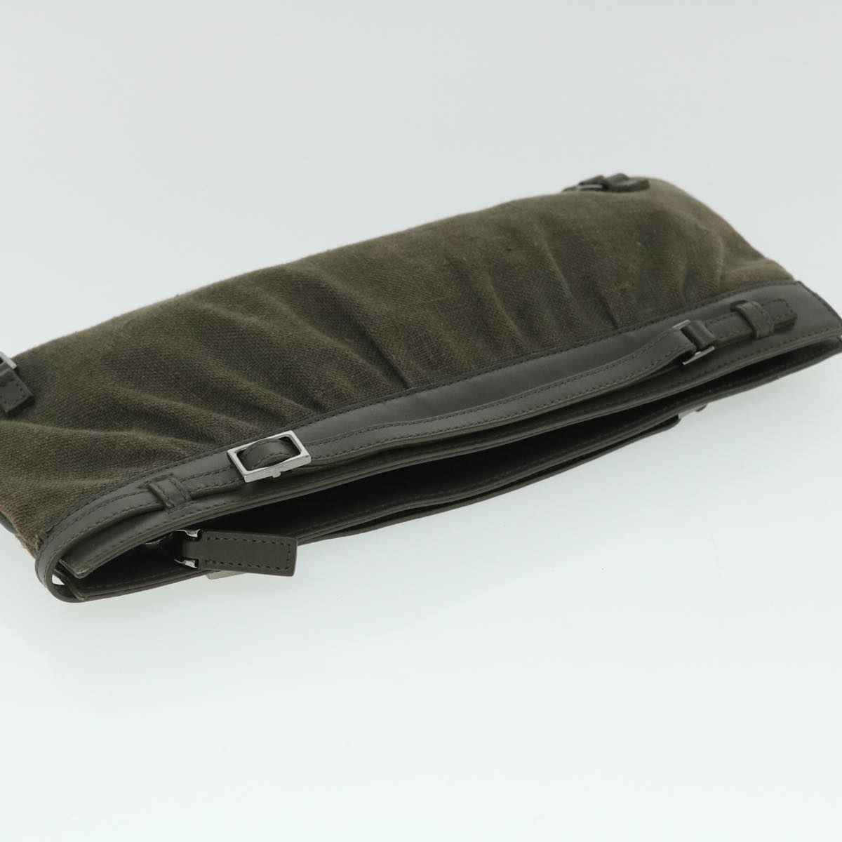 GUCCI Clutch Bag Canvas Gray bs8085
