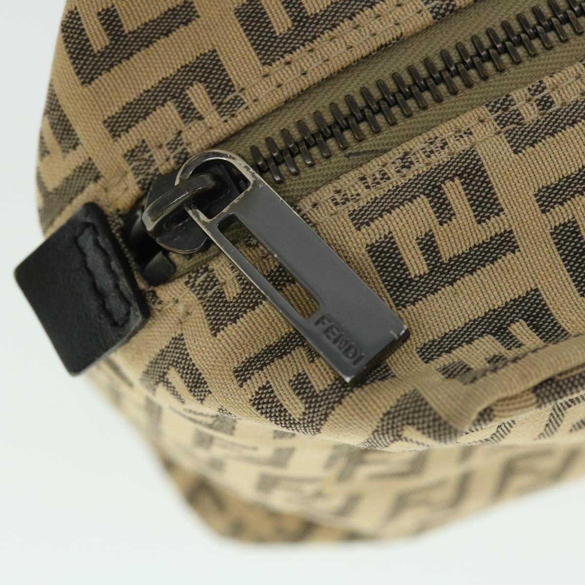 FENDI Zucchino Canvas Hand Bag Beige bs8088