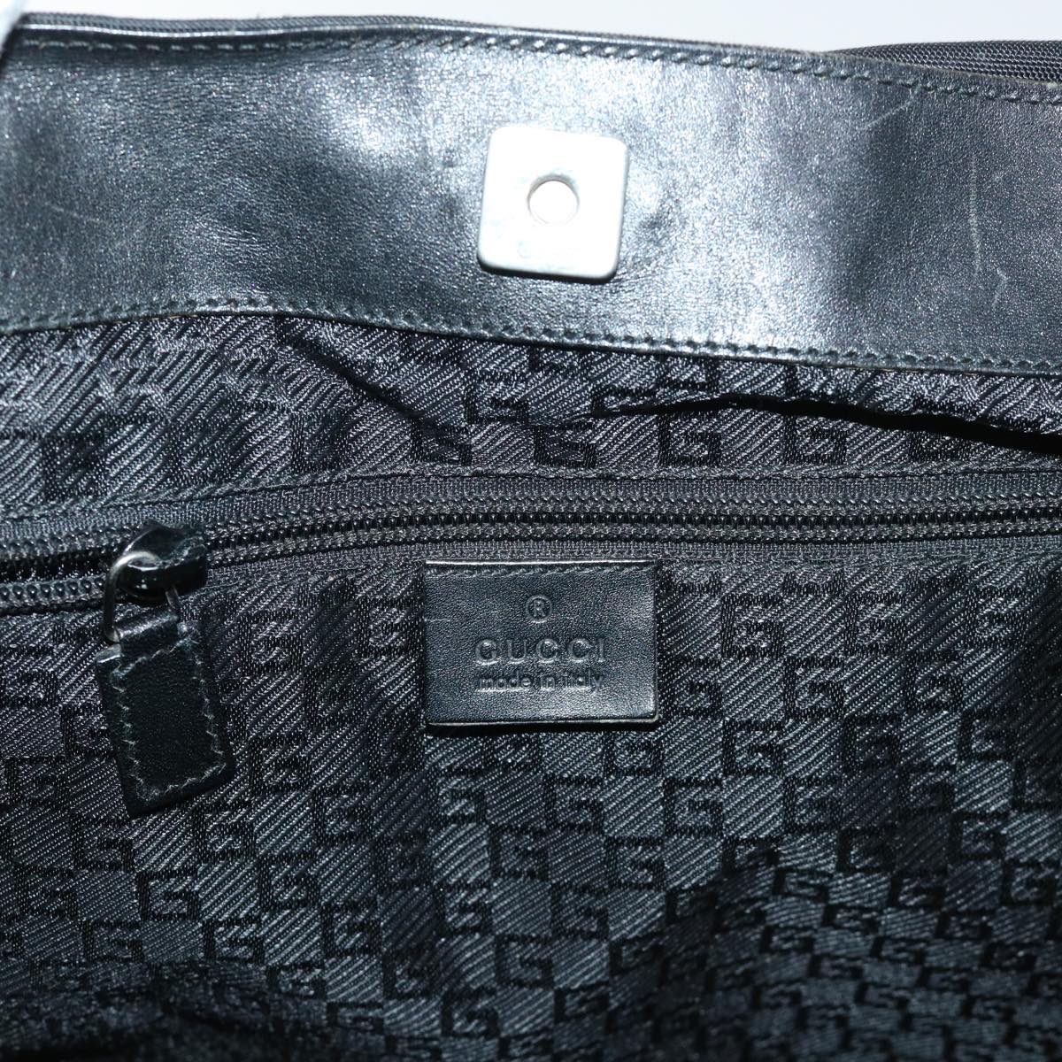GUCCI Shoulder Bag Canvas Black bs8090