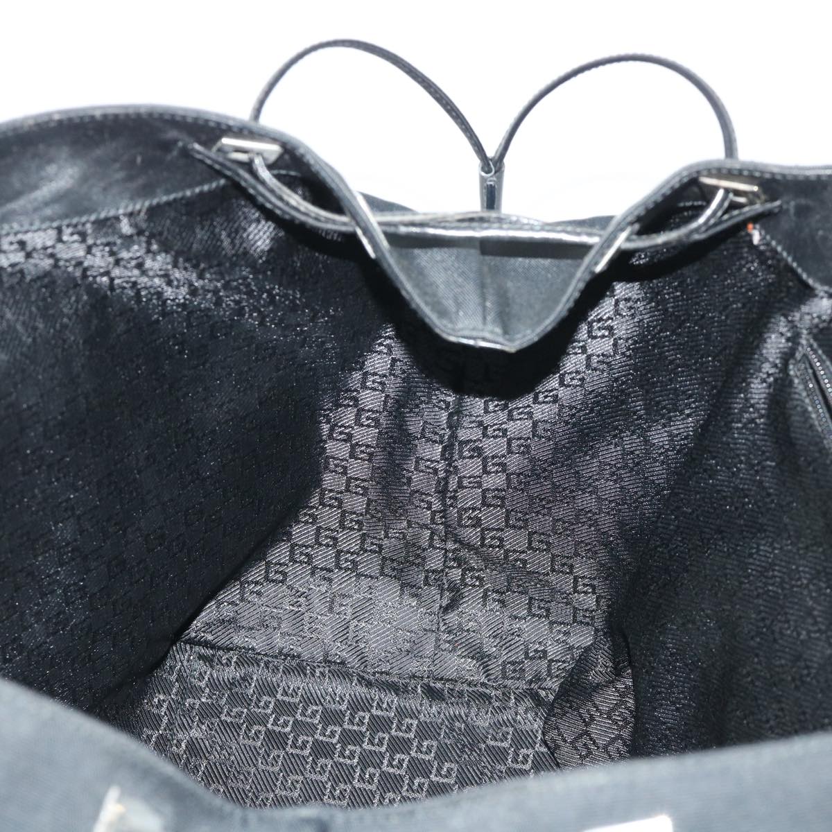 GUCCI Shoulder Bag Canvas Black bs8090