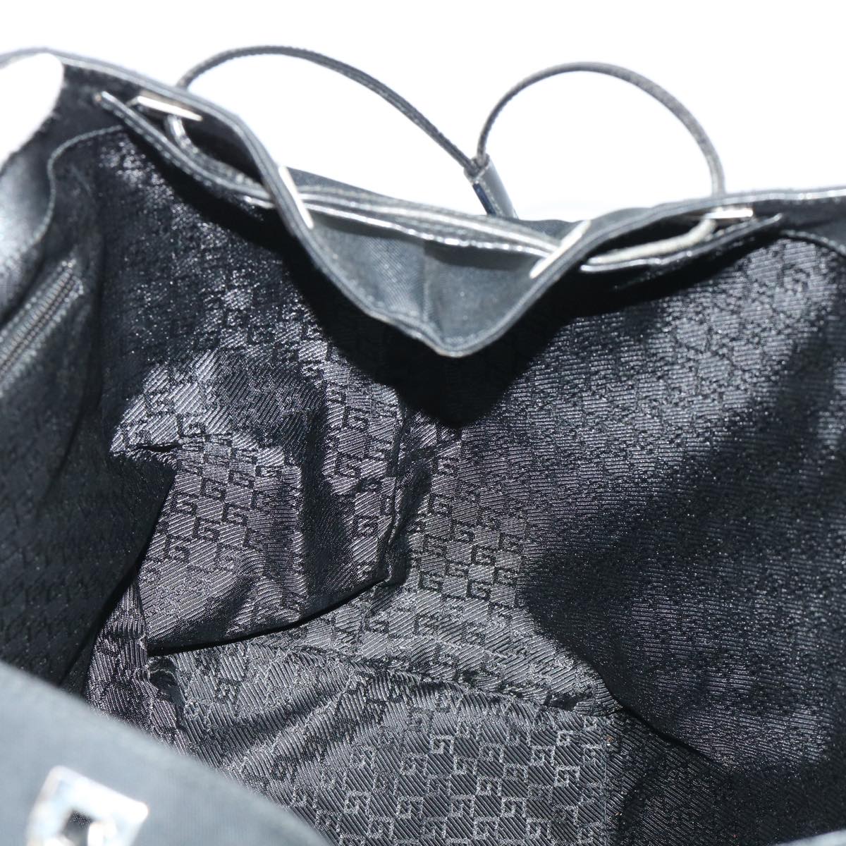 GUCCI Shoulder Bag Canvas Black bs8090