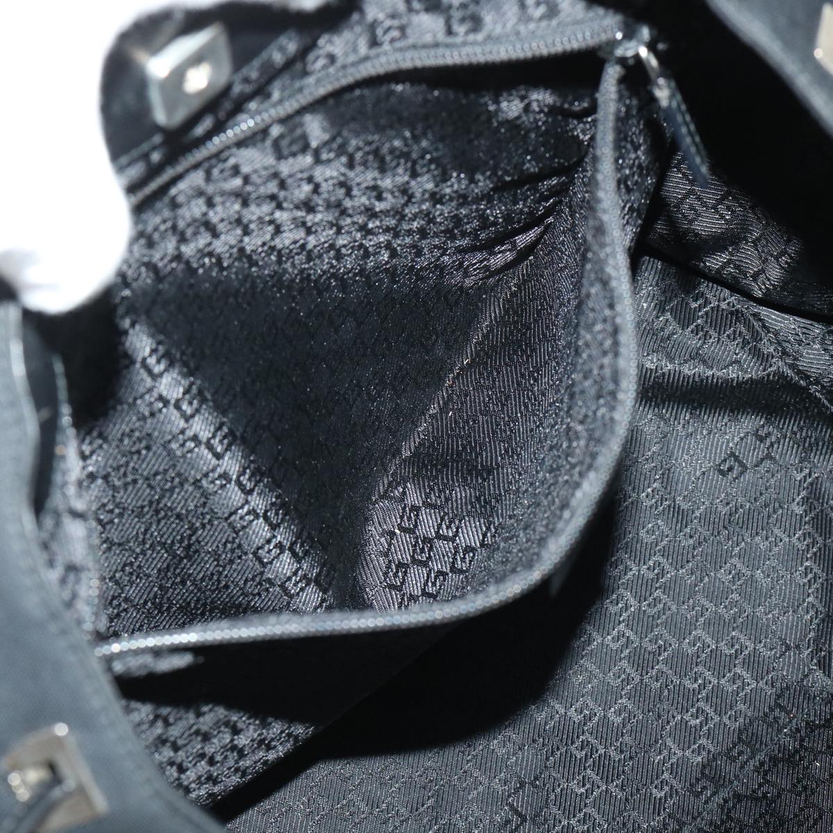 GUCCI Shoulder Bag Canvas Black bs8090