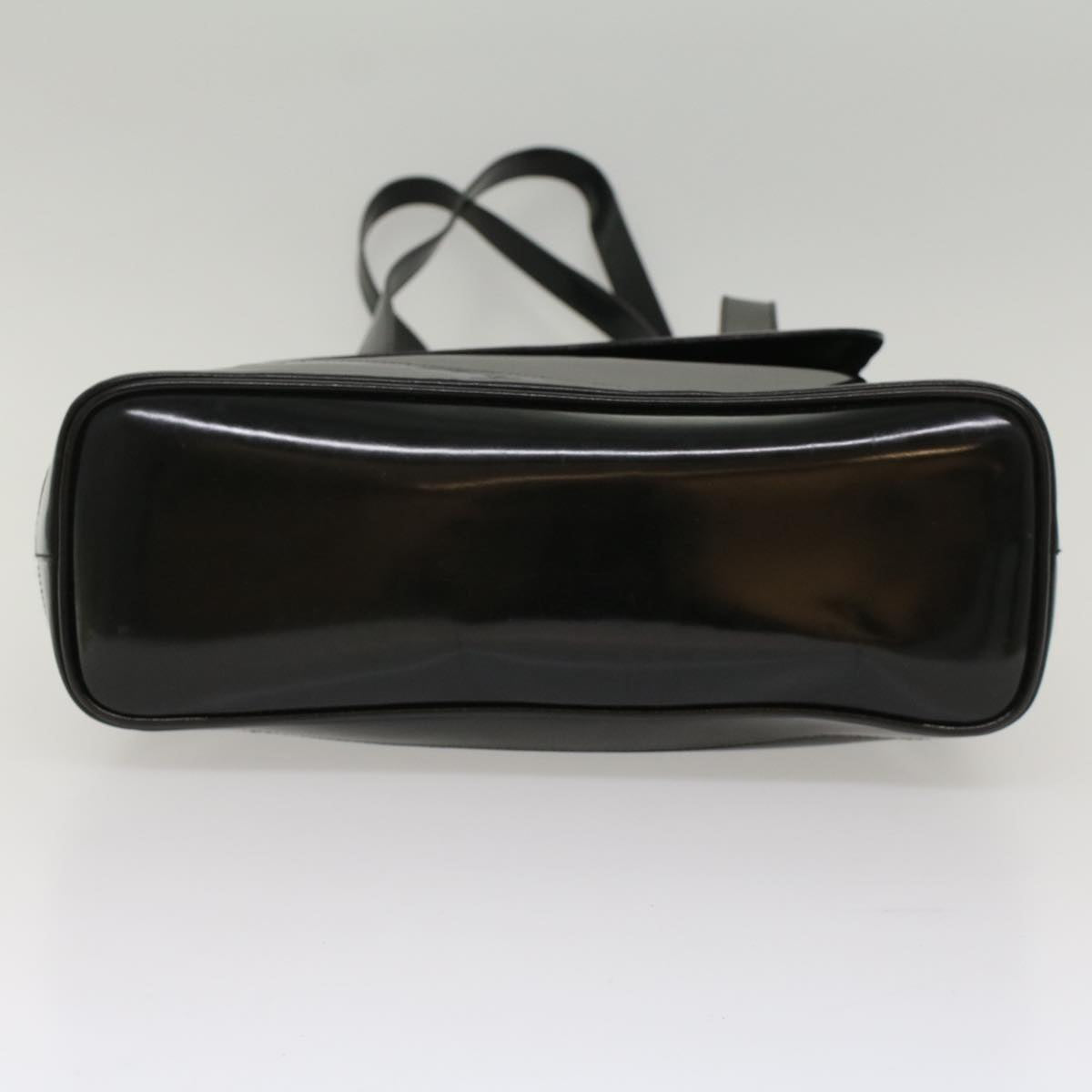 GUCCI Bamboo Shoulder Bag Patent leather Black bs8138