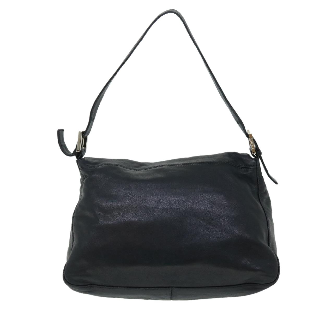 FENDI Mamma Baguette Shoulder Bag Leather Black bs8192