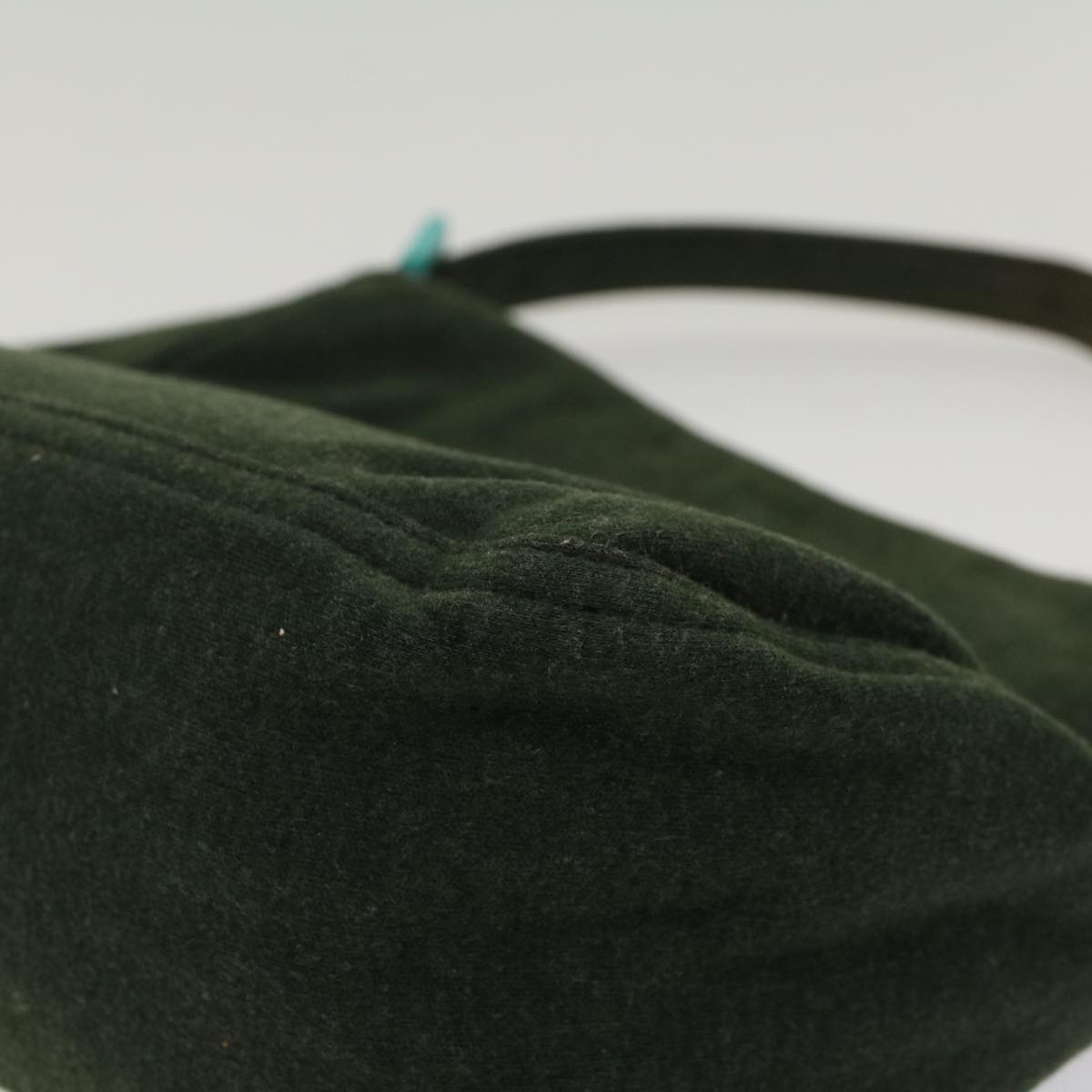 FENDI Mamma Baguette Shoulder Bag cotton Green Light Blue bs8194