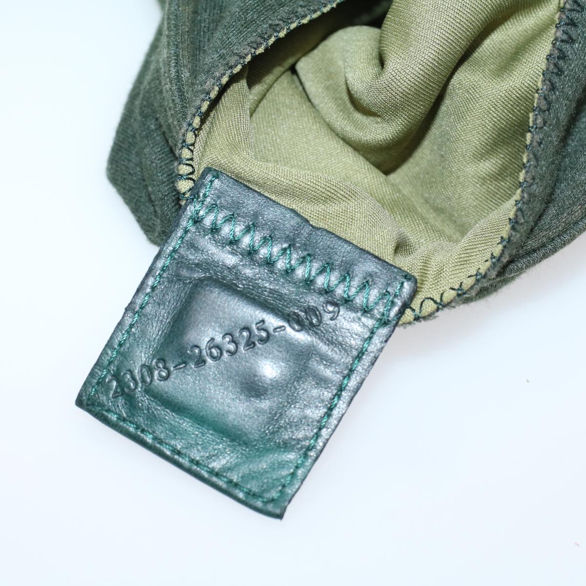 FENDI Mamma Baguette Shoulder Bag cotton Green Light Blue bs8194